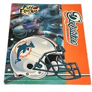 NFL Miami Dolphins Orange and Blue Folder